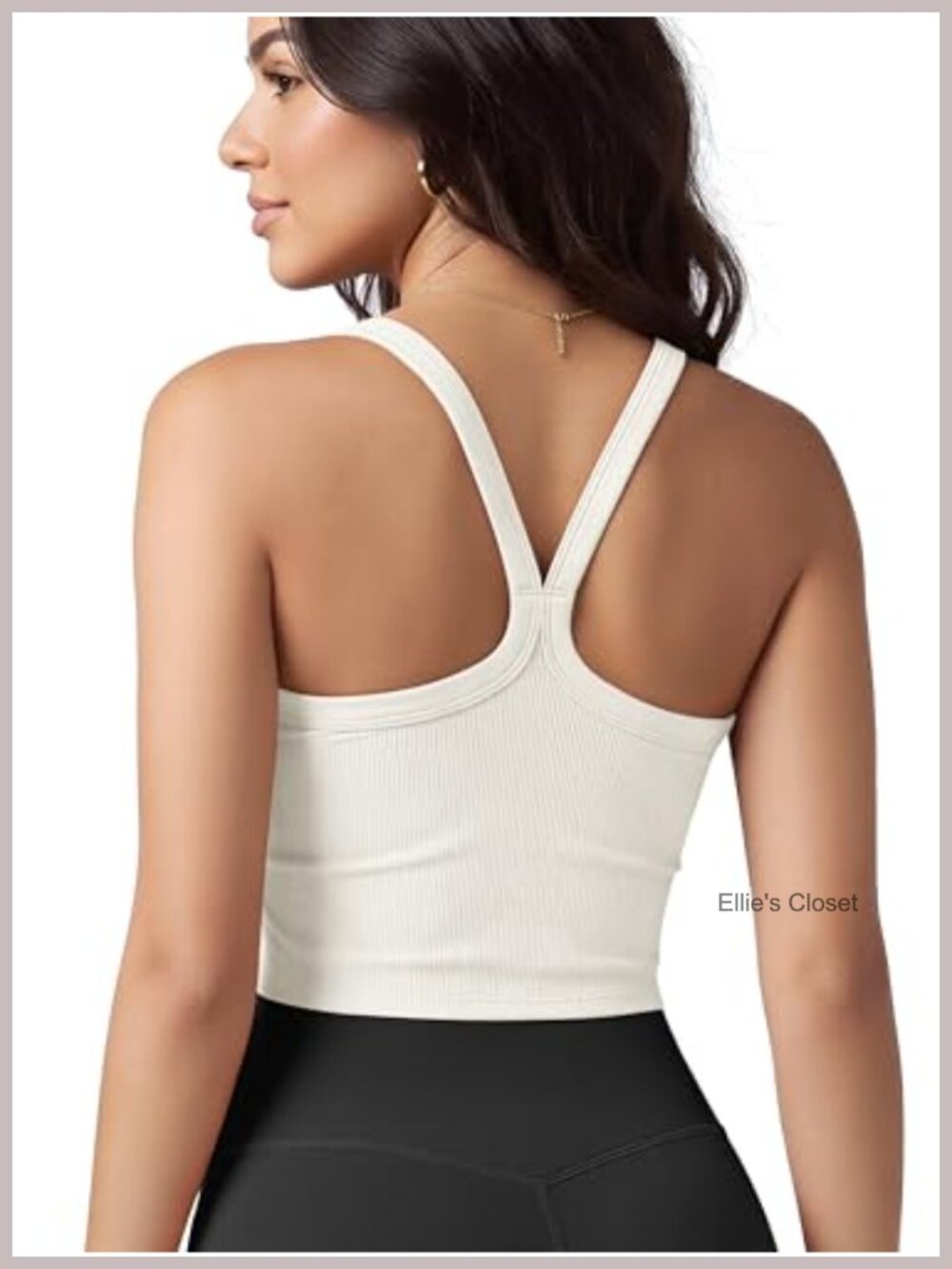 Women's Seamless Crop Cami Wide Scoop Neck Racerback Ribbed Tank